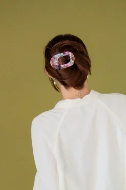 Andi Acetate Circle Cutout Flat Claw Clips