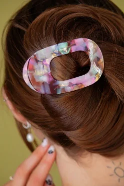 Andi Acetate Circle Cutout Flat Claw Clips