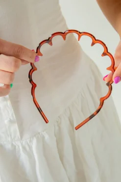 Andi Amber Tortoise Wide Tooth Headband