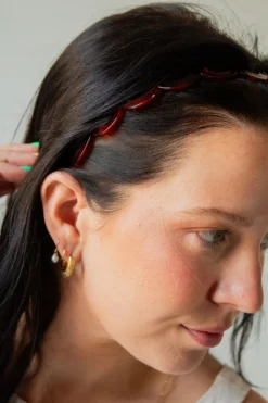 Andi Amber Tortoise Wide Tooth Headband