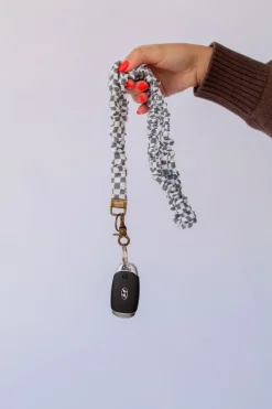 Andi x Rad Rev Grey Checkered Lanyard