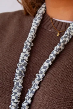 Andi x Rad Rev Grey Checkered Lanyard
