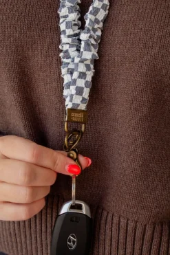 Andi x Rad Rev Grey Checkered Lanyard