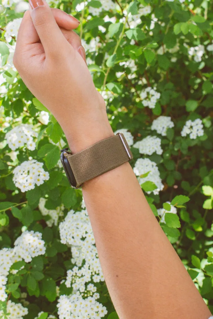 Andi Army Green Adjustable Elastic Watch Band