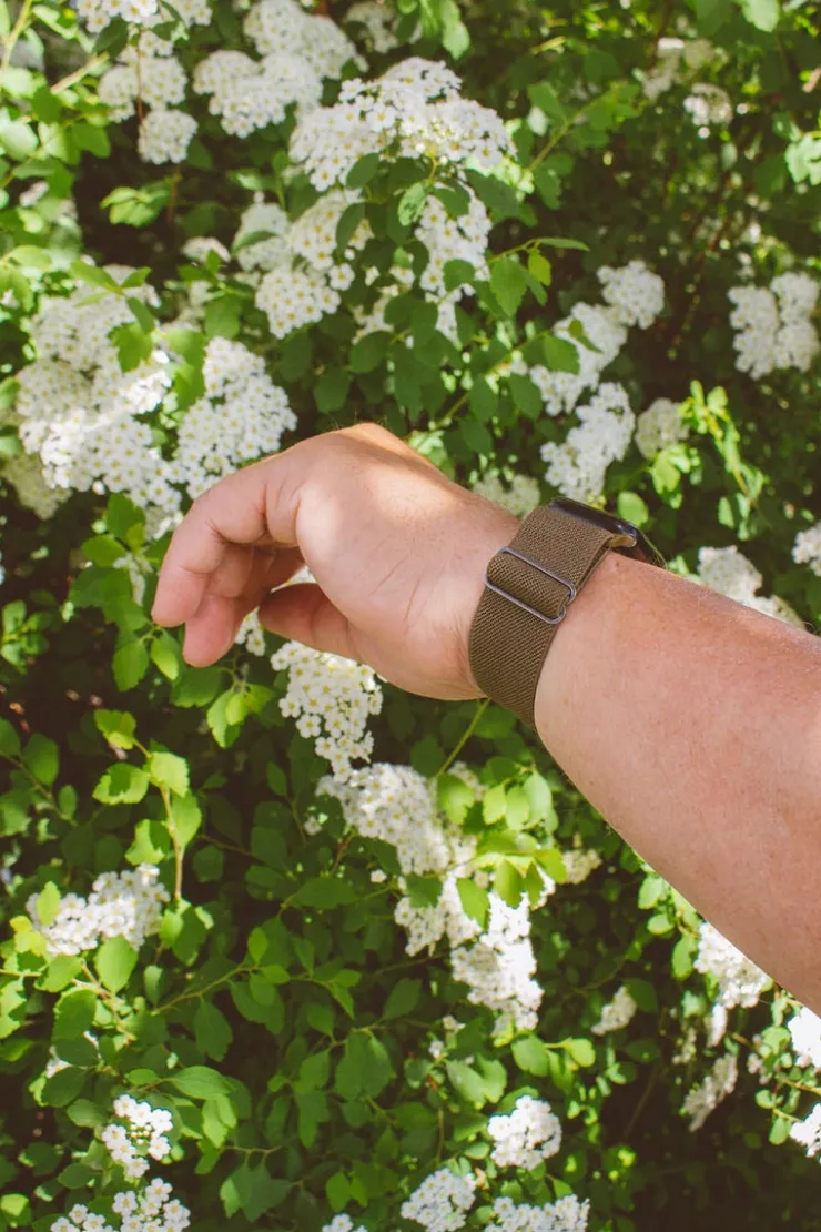 Andi Army Green Adjustable Elastic Watch Band