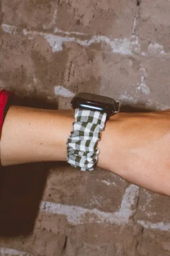 Andi Aspen Green Scrunchie Apple Watchband