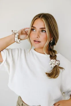 Andi Autumn Lace Trimmed Oversized Scrunchie