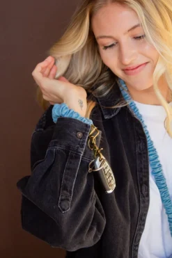 Andi Baby Blue Jean Keychain