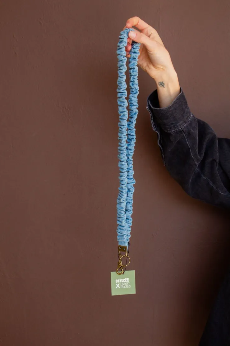 Andi Baby Blue Jean Lanyard
