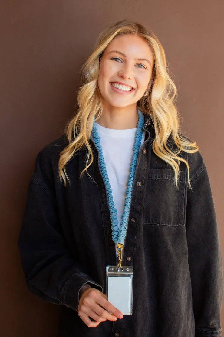 Andi Baby Blue Jean Lanyard