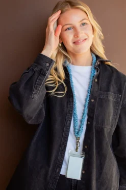 Andi Baby Blue Jean Lanyard