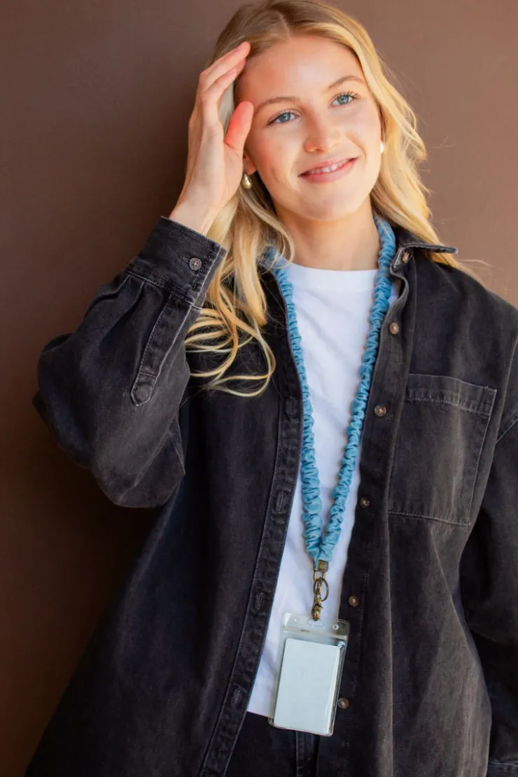 Andi Baby Blue Jean Lanyard