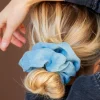 Andi Baby Blue Jean Oversized Scrunchie