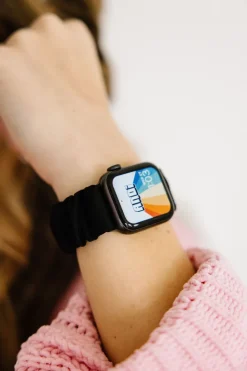 Andi Black Athletic Scrunchie Band Compatible with Apple Watch