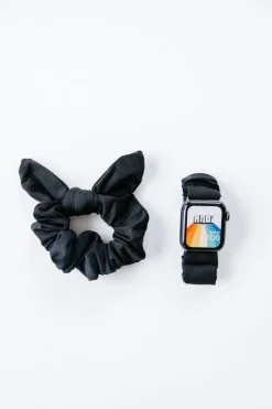 Andi Black Athletic Scrunchie Band Compatible with Apple Watch
