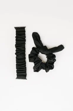 Andi Black Athletic Scrunchie Band Compatible with Apple Watch