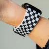 Andi Black Checkerboard Adjustable Elastic