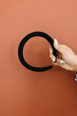 Andi Black Cushioned Hard Headband