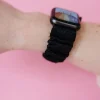 Andi Black Hexagon Athletic Scrunchie Band Compatible with Apple Watch