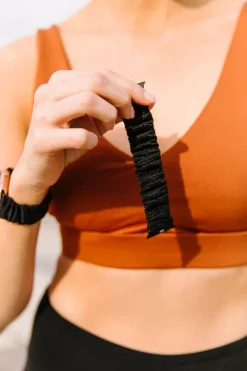 Andi Black Hexagon Athletic Scrunchie Band Compatible with Apple Watch