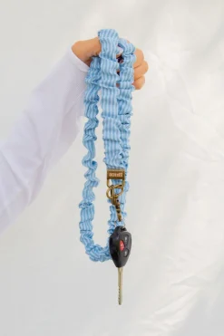 Andi Blue Striped Lanyard