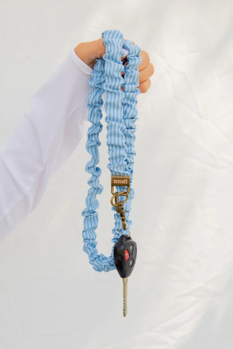 Andi Blue Striped Lanyard