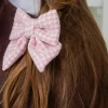 Andi Blush Tweed Bow