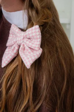 Andi Blush Tweed Bow