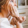 Andi Blush Waffle Knit Jumbo Scrunchie