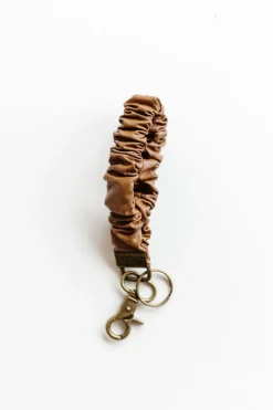 Andi Brown Leather Keychain