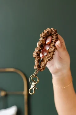 Andi Brown Leather Keychain
