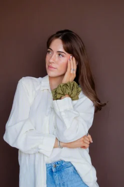 Andi Chartreuse Jumbo Scrunchie