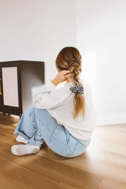 Andi Checkerboard Oversized Scrunchie