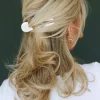 Andi Chunky White Marble U-Shaped Hair Fork