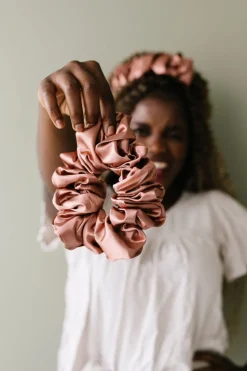 Andi Clay Satin Jumbo Scrunchie