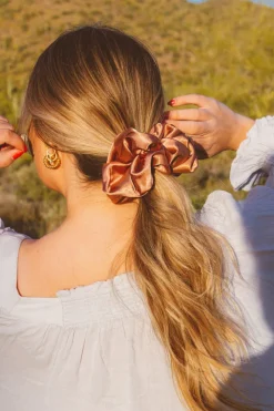 Andi Clay Satin Jumbo Scrunchie