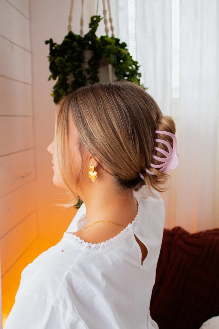 Andi Clear Blush Claw Clip