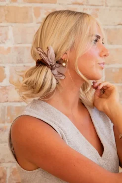 Andi Cocoa Bow Scrunchie