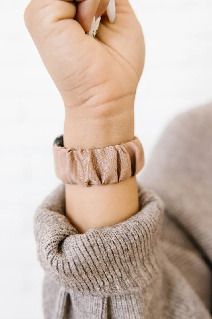 Andi Coffee Scrunchie Watch Band for Fitbit Versa