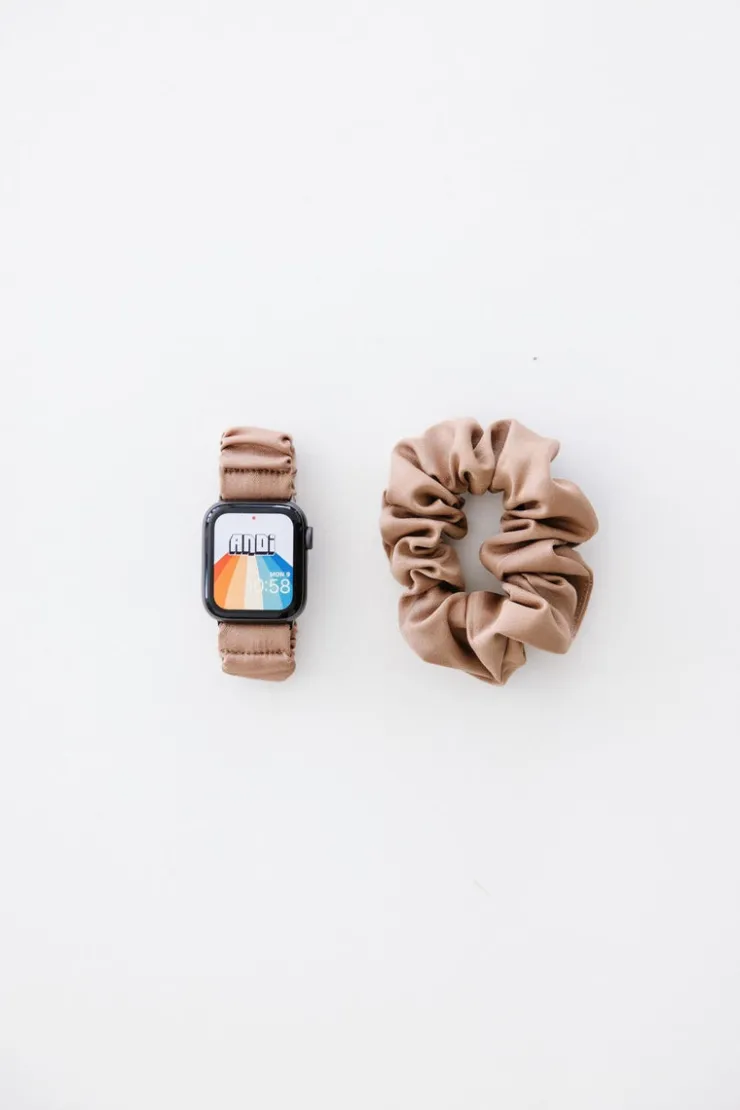 Andi Coffee Scrunchie Watch Band for Fitbit Versa