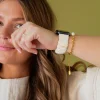 Andi Cream Ruffle Scrunchie Watch Band
