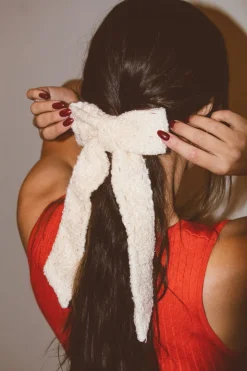 Andi Cream Tweed Bow