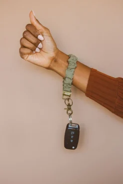 Andi Crinkled Moss Keychain