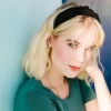 Andi Crushed Cotton Headband in Black