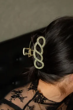 Andi Crystal Looping Claw Clip