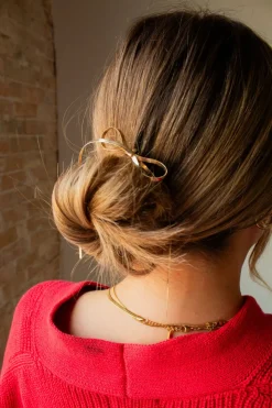 Andi Dainty Gold Bow Ponytail Insert