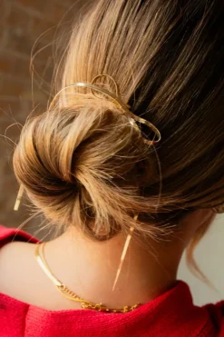 Andi Dainty Gold Bow Ponytail Insert