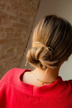 Andi Dainty Gold Bow Ponytail Insert