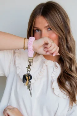 Andi Dainty Pink Textured Keychain