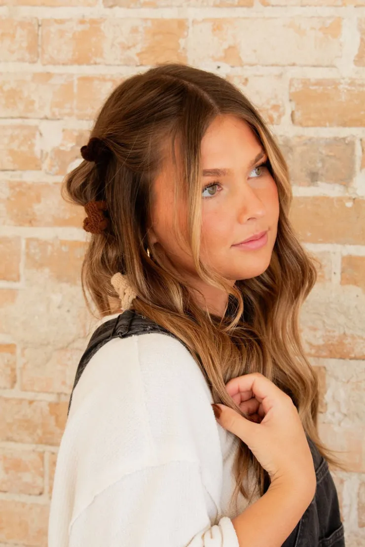 Andi Dashed Neutral Hair Tie 5-Pack